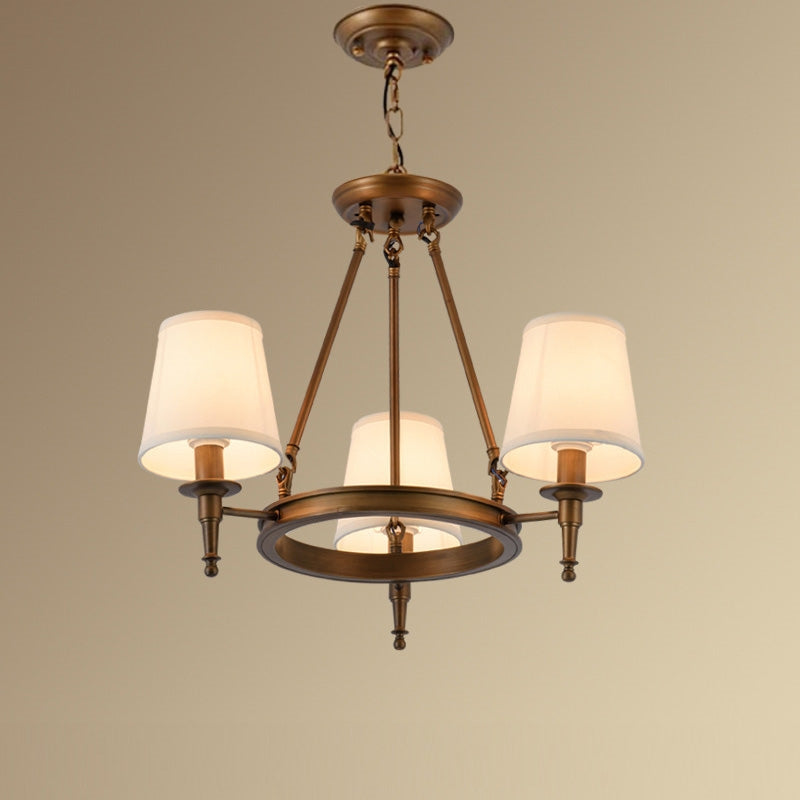 Alessio Vintage Industriale LED Lampade a Sospensione Metallo Tessuto Nero/Marrone Sala da Pranzo