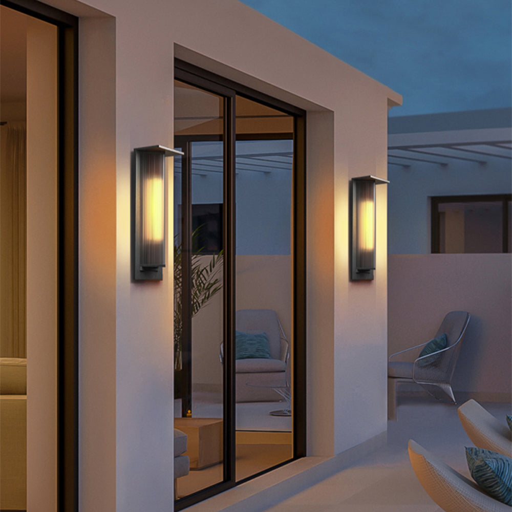 Ray Moderno Rettangolare Acrilico Applique da Esterno Balcone