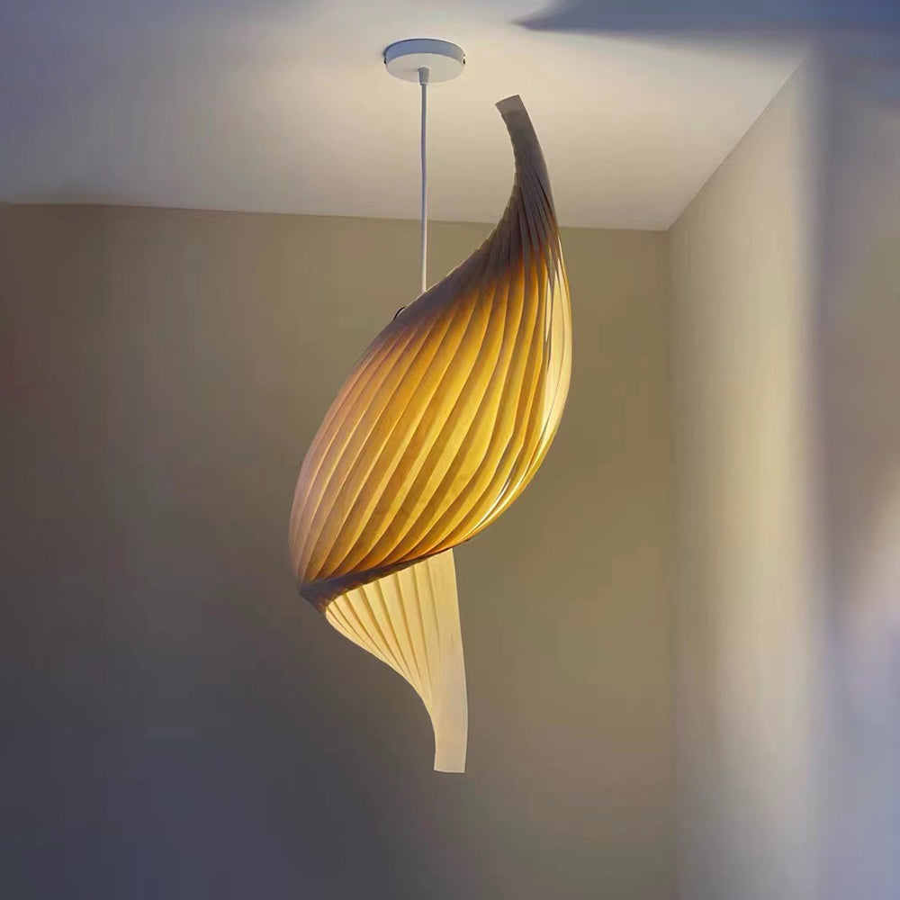 Ritta Moderno LED Conchiglia Decorativo Lampade a Sospensione Metallo Legno Soggiorno/Camera da Letto