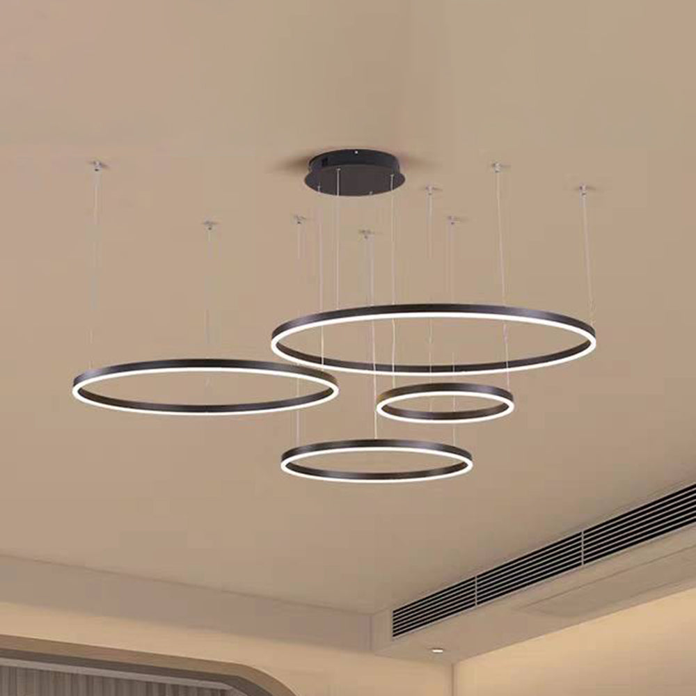 Arisha Lampada a Sospensione Metallo Nero/Oro/Caffè Tir-Cerchio Moderna