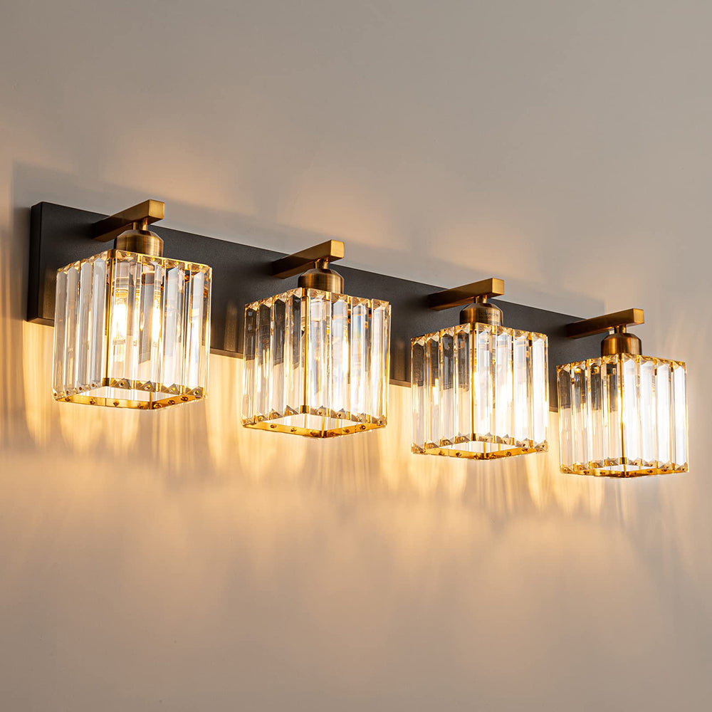 Kristy Vintage LED Classico Trasparente Applique Piazza Metallo/Cristallo Oro Soggiorno/Camera da Letto/Sala da Pranzo/Cucina