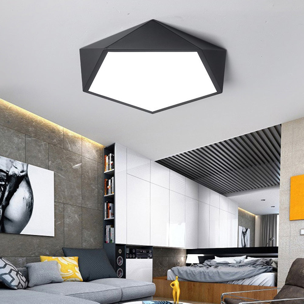 Arisha Plafoniere Semplice Moderno Metallo, Nero/Bianco