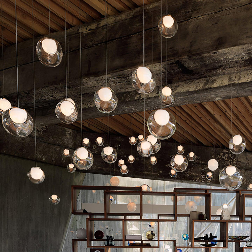 Alana Multi-teste Globo Cluster Chandelier Vetro Sala da Pranzo Soggiorno