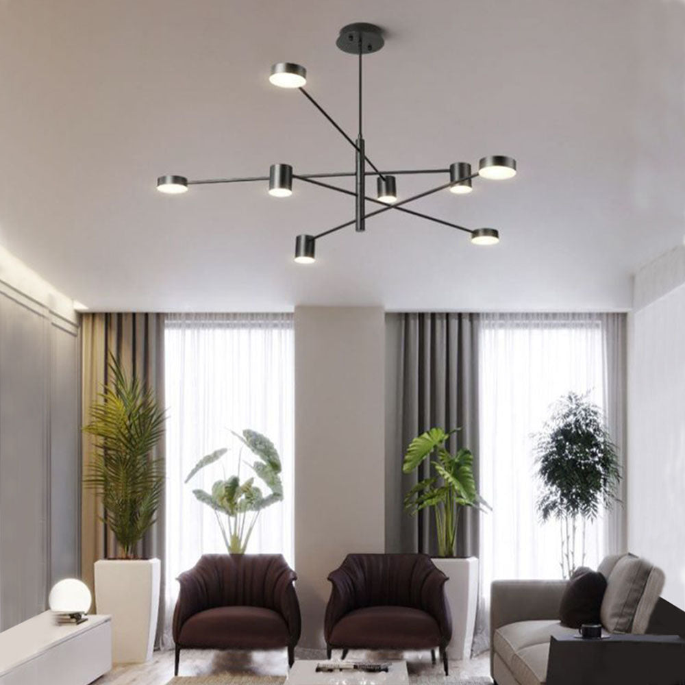 Weiss Industriale Moderni LED Lampade a Sospensione Filiale Metallo Nero/Oro Soggiorno/Camera da Letto