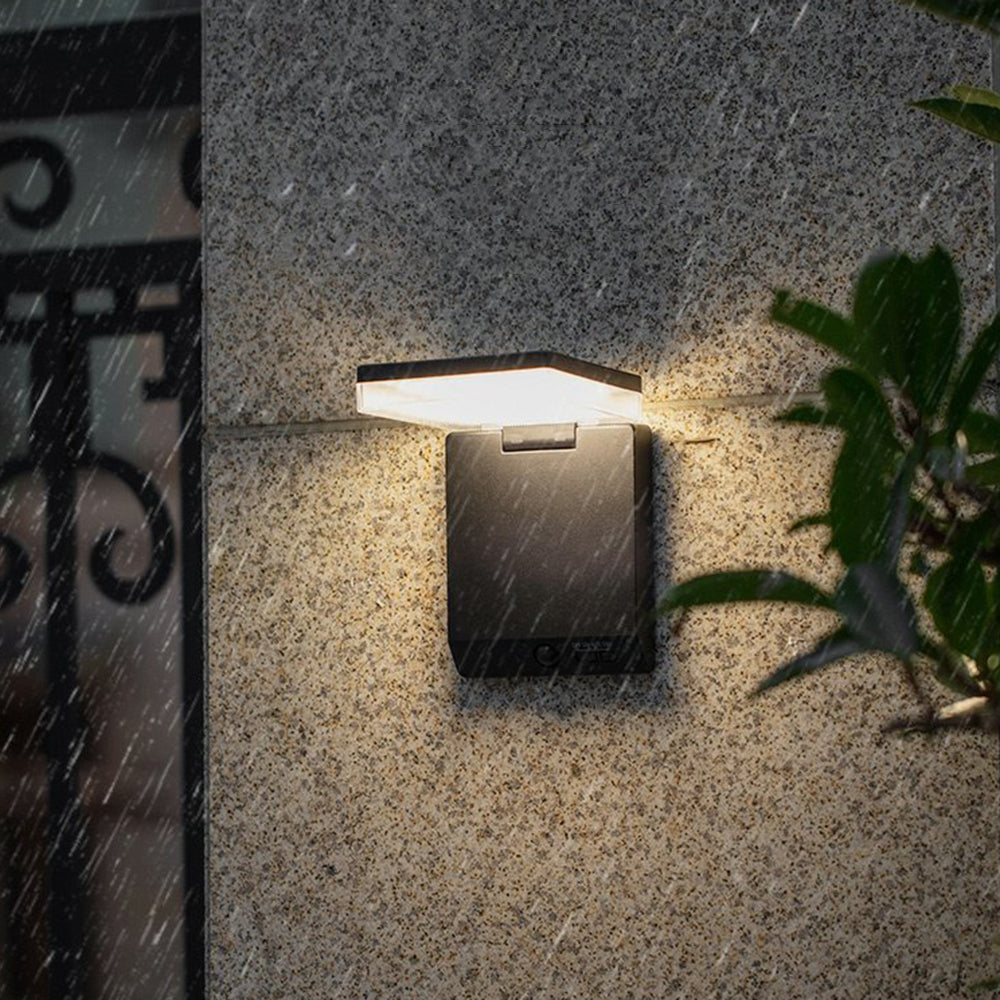 Ray Moderno Sensore ad Angolo Retto Applique da Esterno ad energia Solare