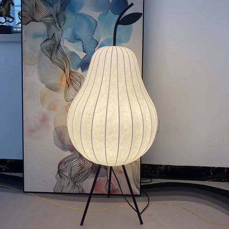 Ritta Soggiorno Tessuto/Metallo Lampade da Terra A Forma di Pera