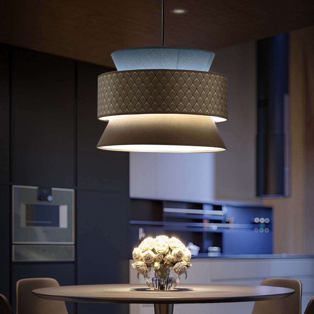 Ritta Moderni Design LED Lampada a Sospensione Verde Scuro Metallo Rattan Soggiorno/Camera da Letto