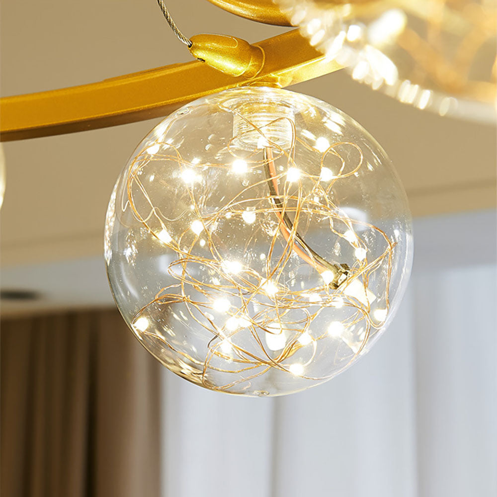 Arisha Nordico Metallo/Acrilico Sospensione Oro Camera da letto/Cucina