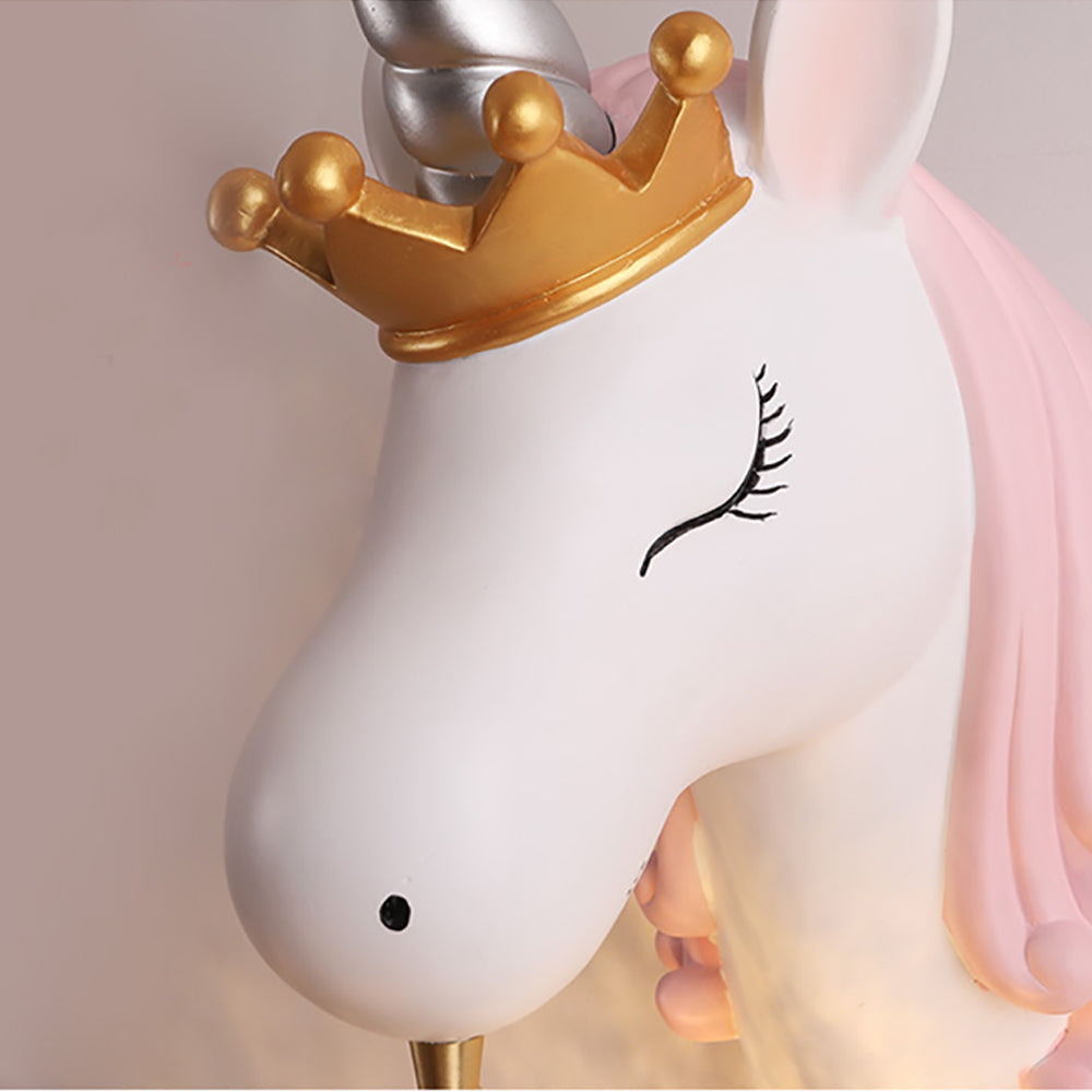 Arisha Design LED Decorativo Rosa Blu Unicorno Applique Camera da Letto