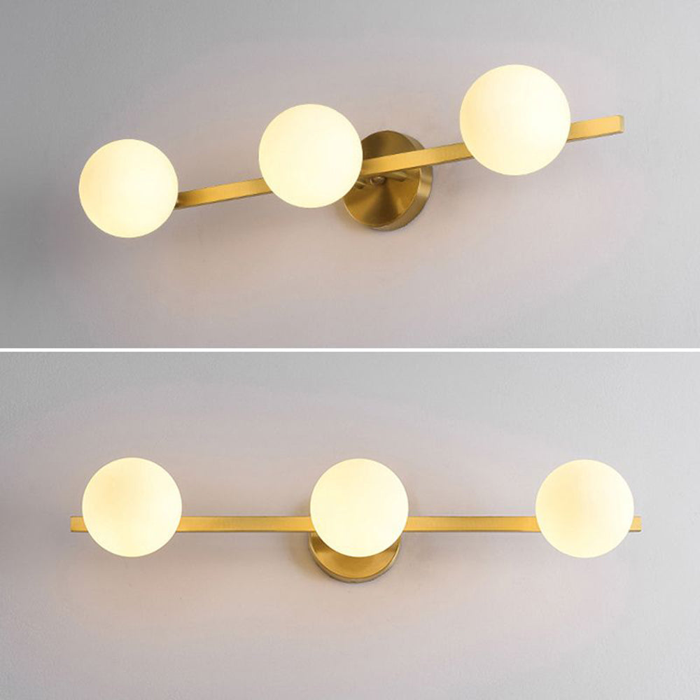 Valentina Minimalismo LED Piccolo Applique Lineare Metallo/Vetro Oro Bagno