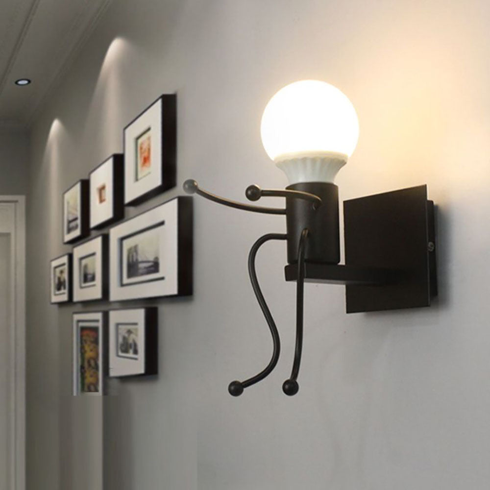 Luxo Moderno Decorativo LED Uomo Applique Metallo Bianco/Nero Camera da letto/Soggiorno/Bagno