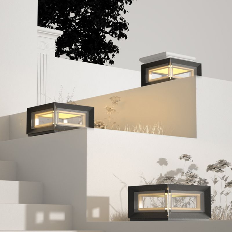 Ray Contemporaneo Quadrate Solare Metallo Lampade da Esterno