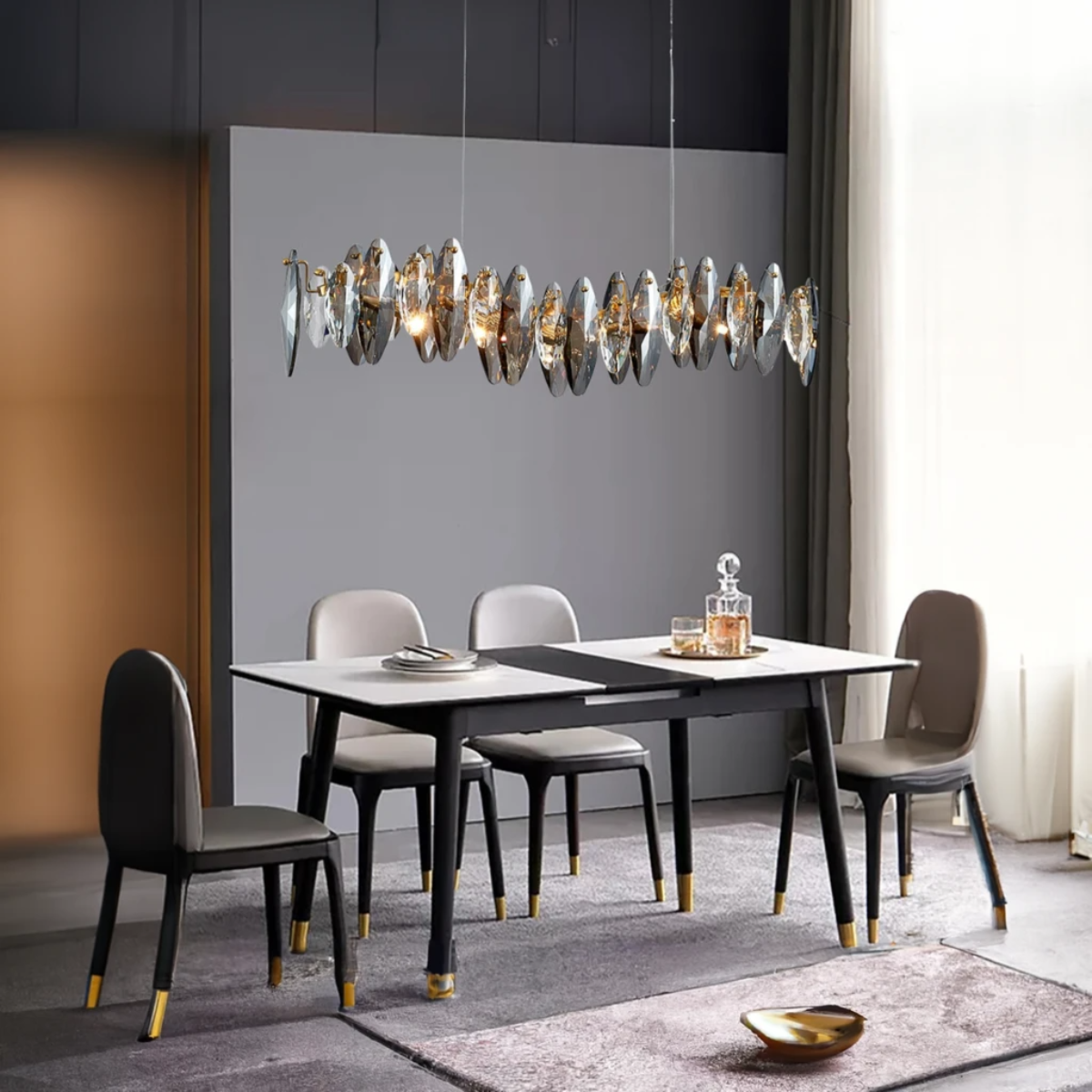 Kristy Design Vetro LED Lampade a Sospensione Oro Soggiorno