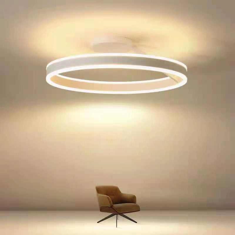Arisha Minimalismo LED Squillo Plafoniere Bianco/Nero Metallo Soggiorno/Camera da Letto