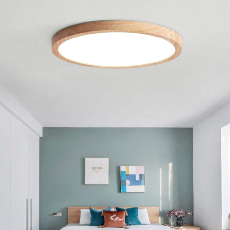 Muto Lampade da Soffitto Tonda in Legno Moderno a Incasso per Soggiorno