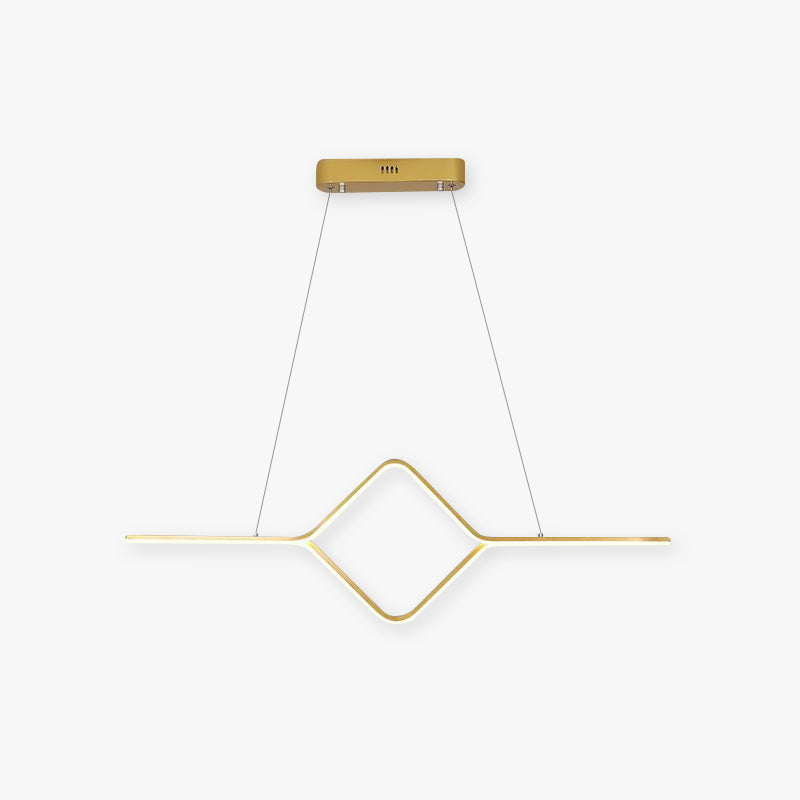 Bouvet Moderna LED Lineare Quadrato Lampada a Sospensione Oro/Nero Soggiorno/Camera da Letto