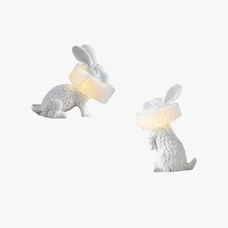 Alice Bellissimo LED Coniglio Lampada da Tavolo Vetro Trasparente Soggiorno/Camera da Letto