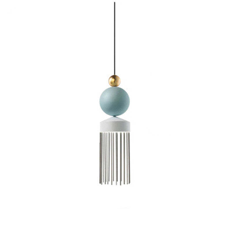 Colon Design LED Lampada a Sospensione Metallo Nappa Campanelli Eolici Moderna Soggiorno/Camera da Letto