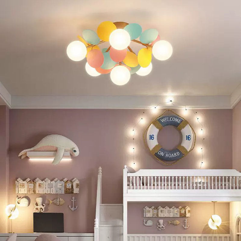 Arisha Moderna LED Design Grappolo Colorata Bianco/Verde/Rosso Bolla Plafoniera Metallo Acrilico Soggiorno/Camera da Letto