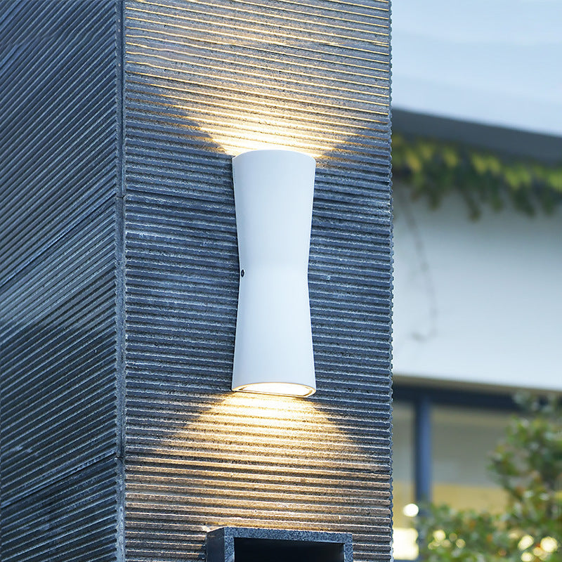 Ray Moderne LED Lampada da Esterno Metallo Nero/Bianco Torcia