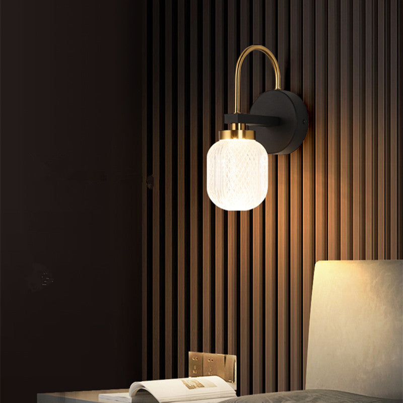Arisha Moderna LED Applique Metallo/Acrilico Nero 2 Stile Soggiorno/Camera da Letto