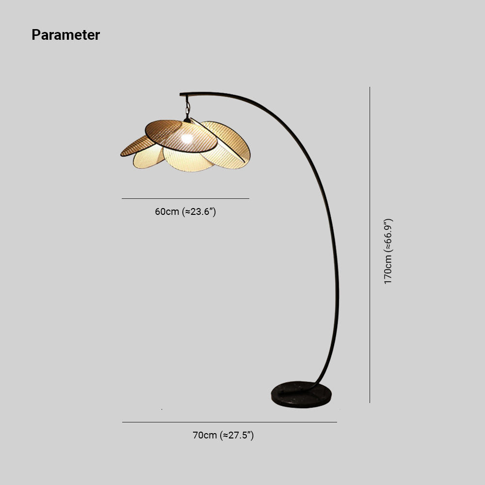 Ritta Moderno Design LED Fiore Lampade da Terra Rattan Soggiorno/Camera da Letto/Sala da Pranzo