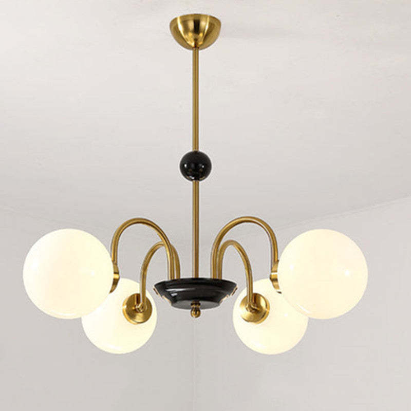 Khloe Moderno LED Lampada a Sospensione Metallo Vetro Bianco Sfera Soggiorno/Camera da Letto