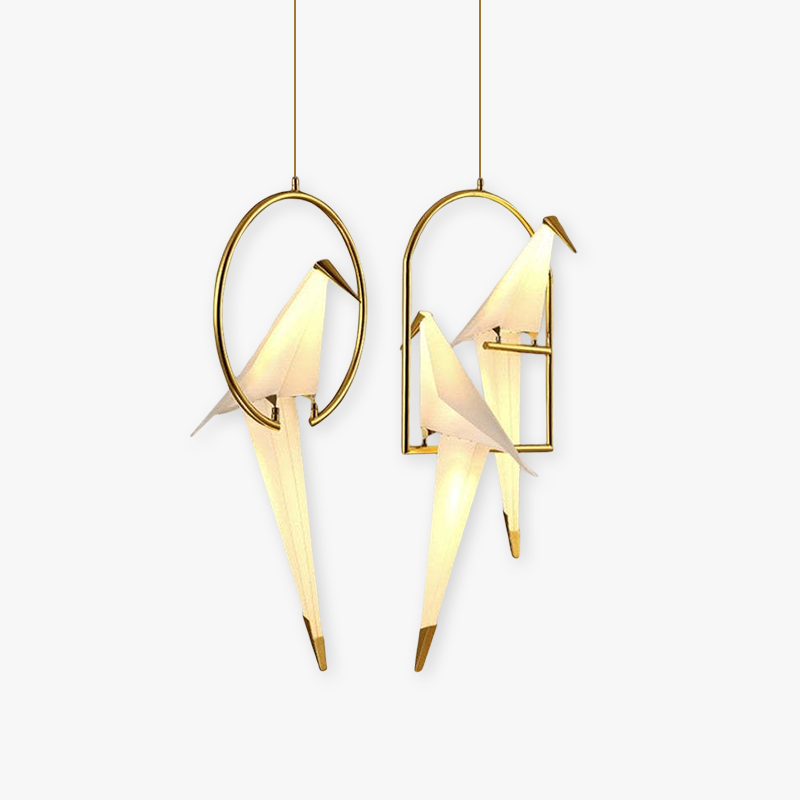 Avi Modern Lampada a Sospensione Vetro Bianco/Chiaro Ucello Nordica Post Moderna