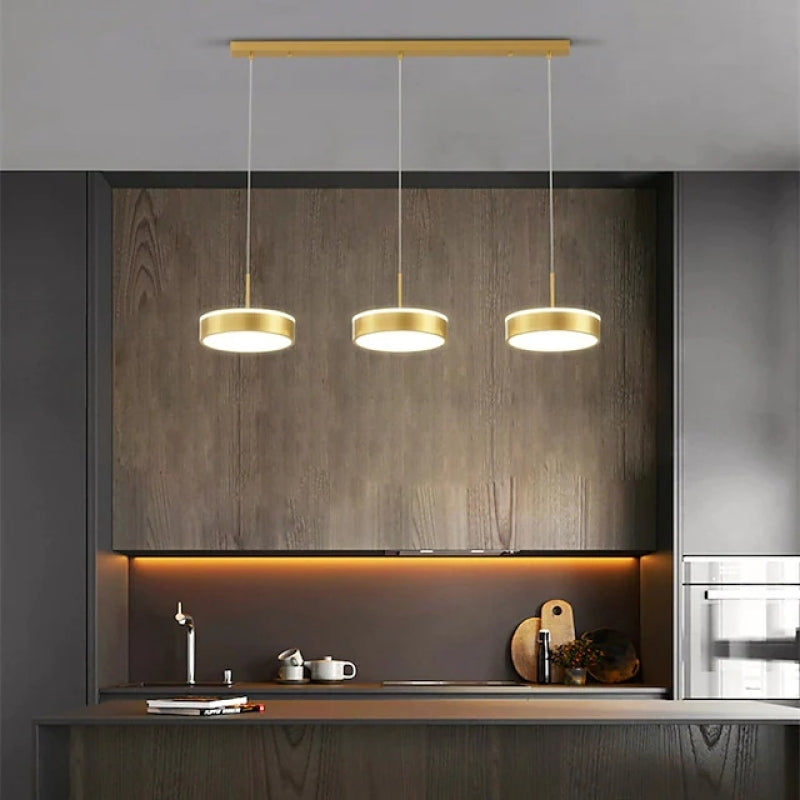 Arisha Moderni LED Lampade a Sospensione Metallo/Acrilico Nero/Oro Bar/Cucina