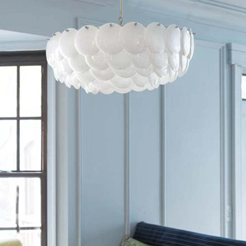 Lottie Bellissimo Moderno LED Germoglio Lampadari Bianco Arte Deco Foglia Ceramica Metallo Soggiorno/Camera da Letto