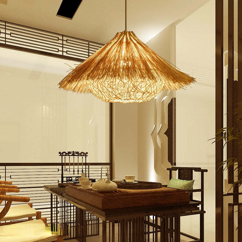 Muto Rattan Intrecciato a Mano Lampade a Sospensione