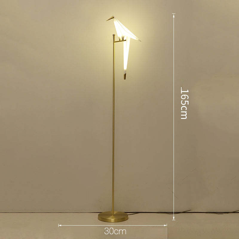 Clifford Moderno LED Design Lampada da Terra Oro Uccello Metallo Sala da Pranzo/Soggiorno/Camera da Letto