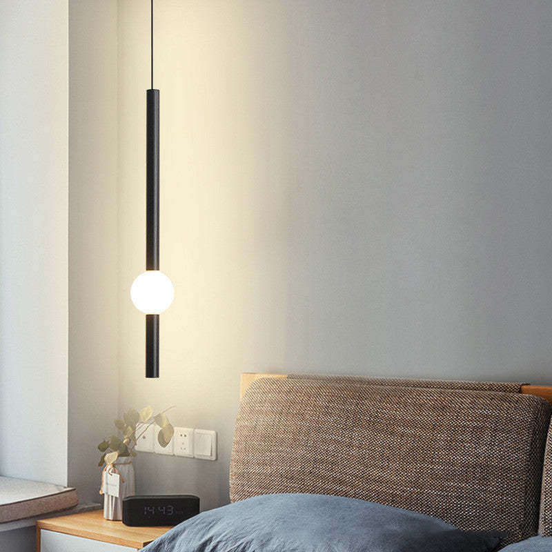 Arisha Lampade a Sospensione Vetro Globo Lineare Camera da Letto Minimalista LED