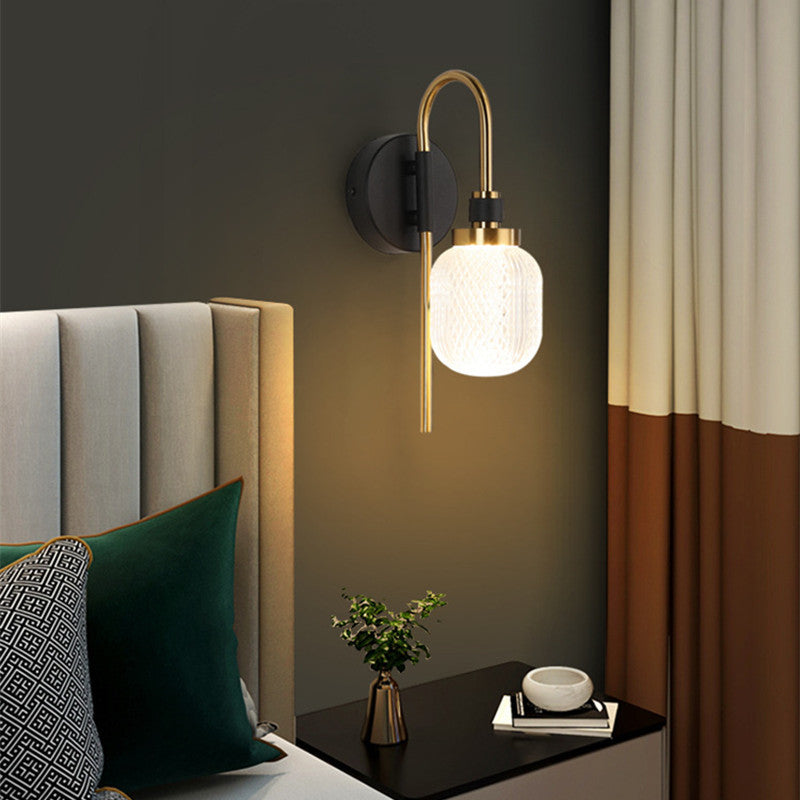 Arisha Moderna LED Applique Metallo/Acrilico Nero 2 Stile Soggiorno/Camera da Letto