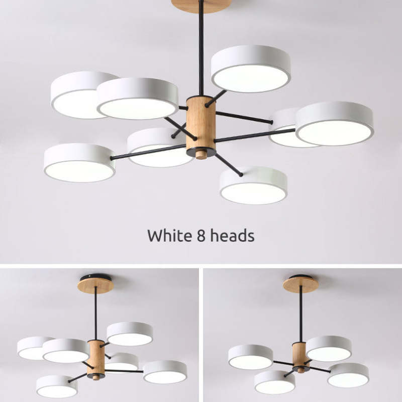 Arisha Moderna LED Design Lampada a Sospensione Metallo Legno Grigio/Verde Soggiorno/Camera da Letto
