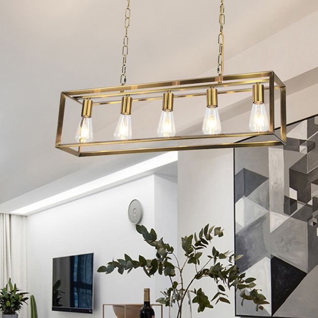 Silva Industriale Rettangle Lampada a Sospensione Soggiorno