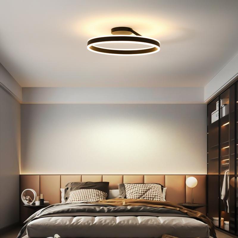 Arisha Minimalismo LED Squillo Plafoniere Bianco/Nero Metallo Soggiorno/Camera da Letto