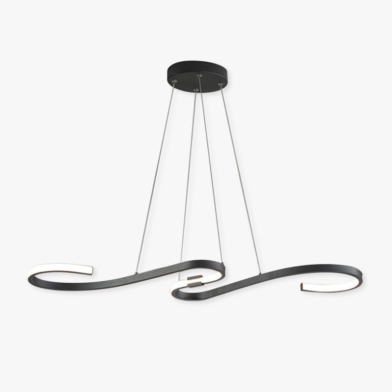 Louise Postmoderno LED Lineare Lampade a Sospensione Metallo Nero/Bianco Sala da Pranzo/Soggiorno/Camera da Letto