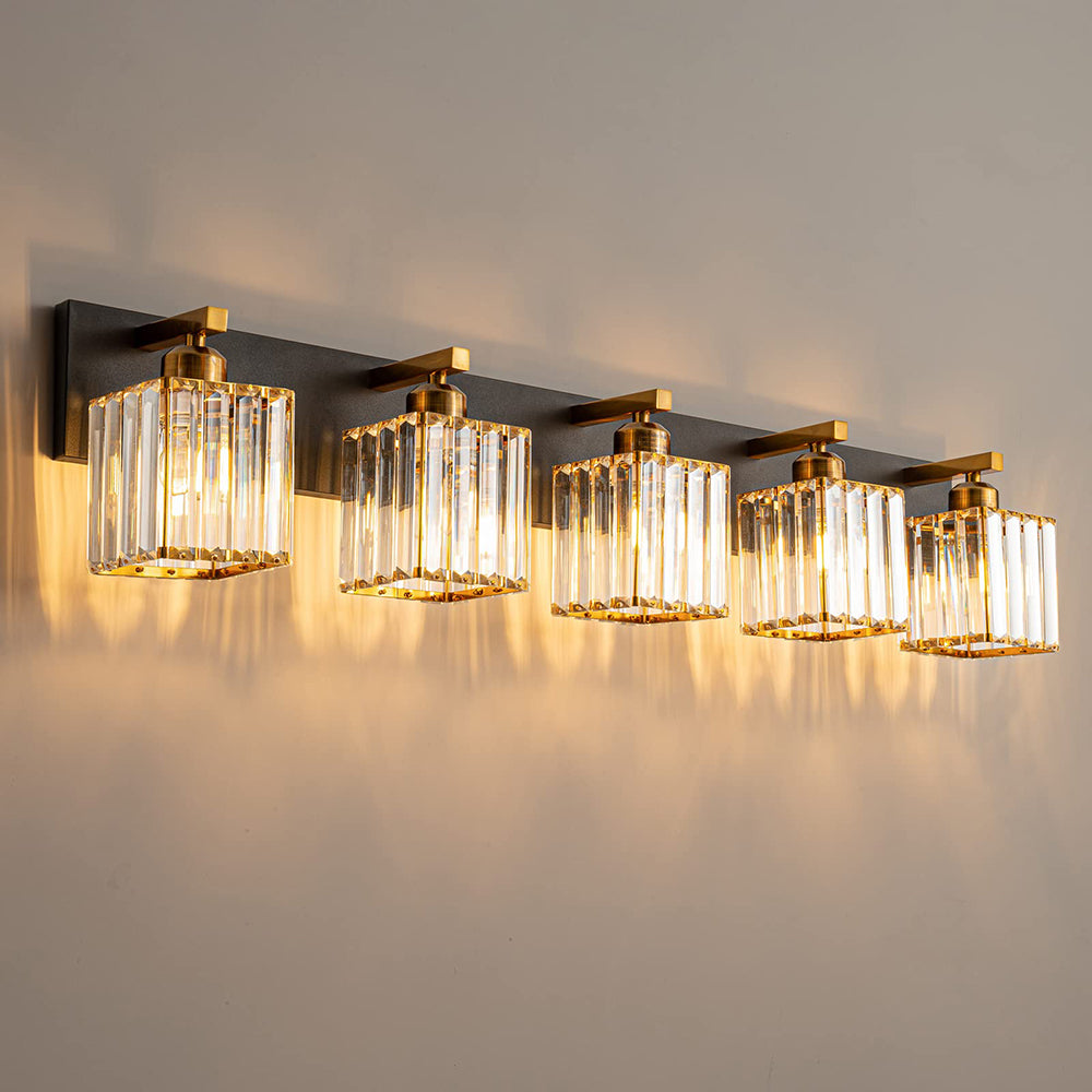 Kristy Vintage LED Classico Trasparente Applique Piazza Metallo/Cristallo Oro Soggiorno/Camera da Letto/Sala da Pranzo/Cucina