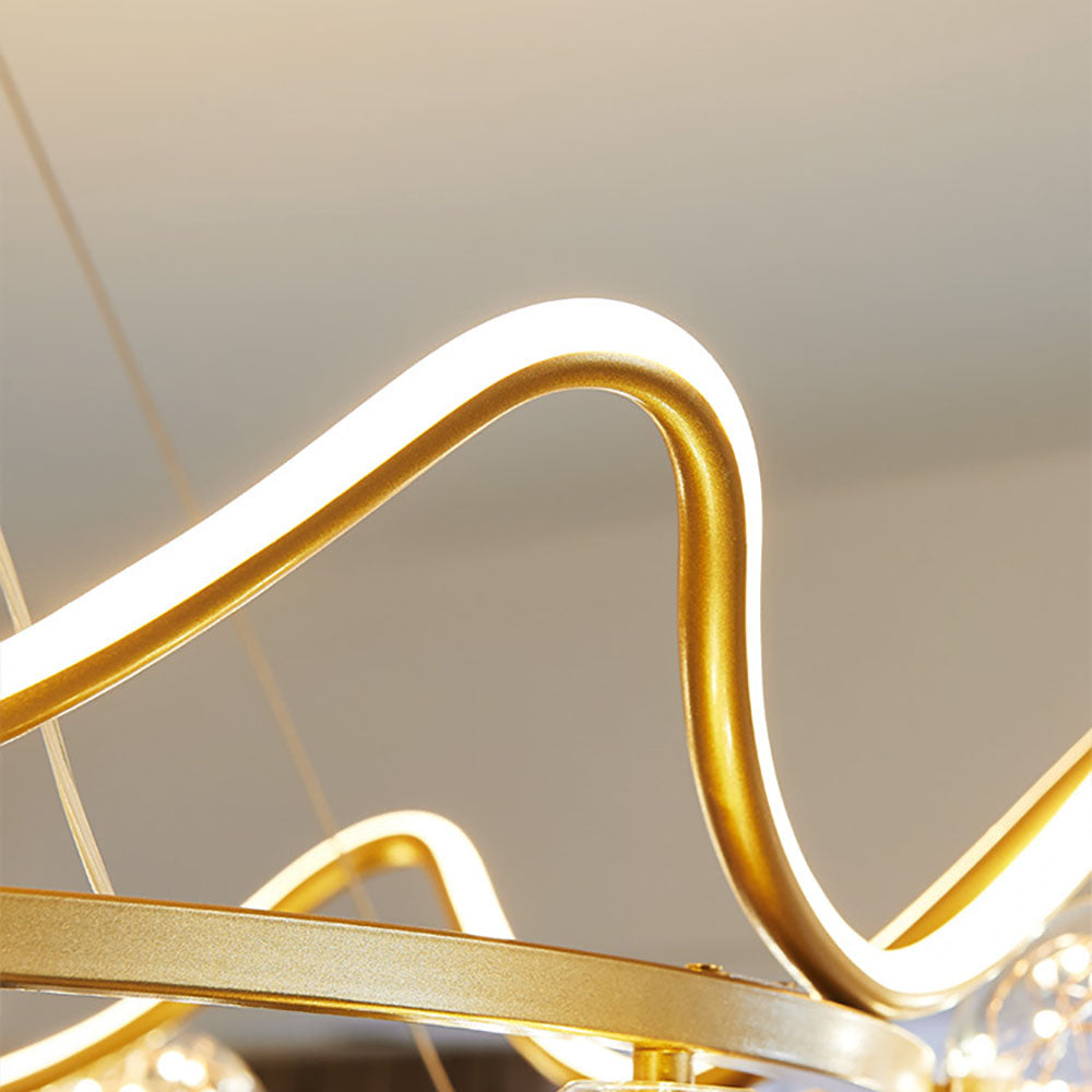 Arisha Nordico Metallo/Acrilico Sospensione Oro Camera da letto/Cucina