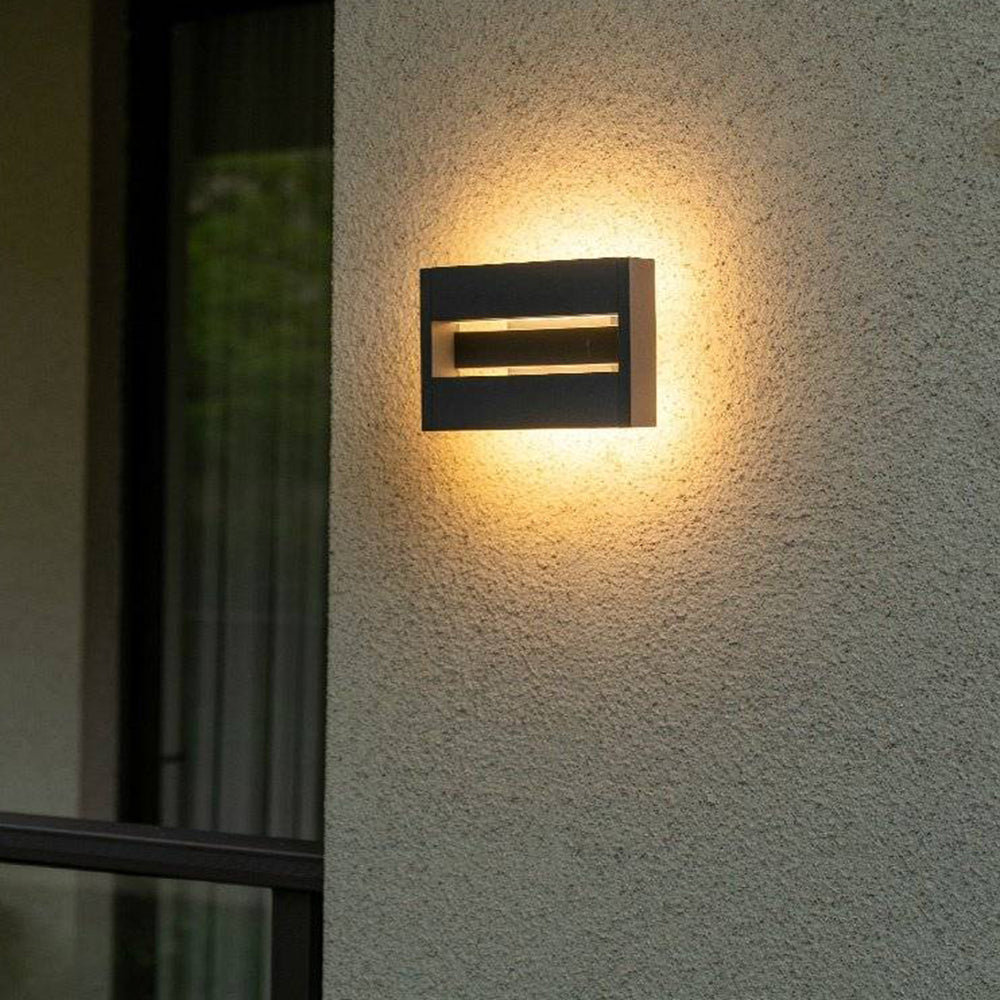 Ray Moderno Rettangolare Ruotabile Applique da Esterno Giardino