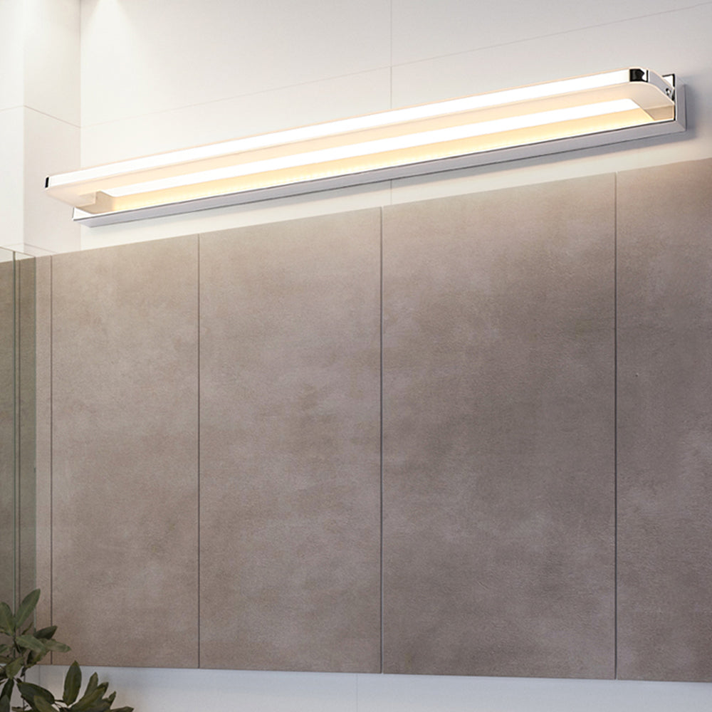 Arisha Nordico LED Lineare Metallo Specchio Anteriore Applique Cromo/Nero Bagno