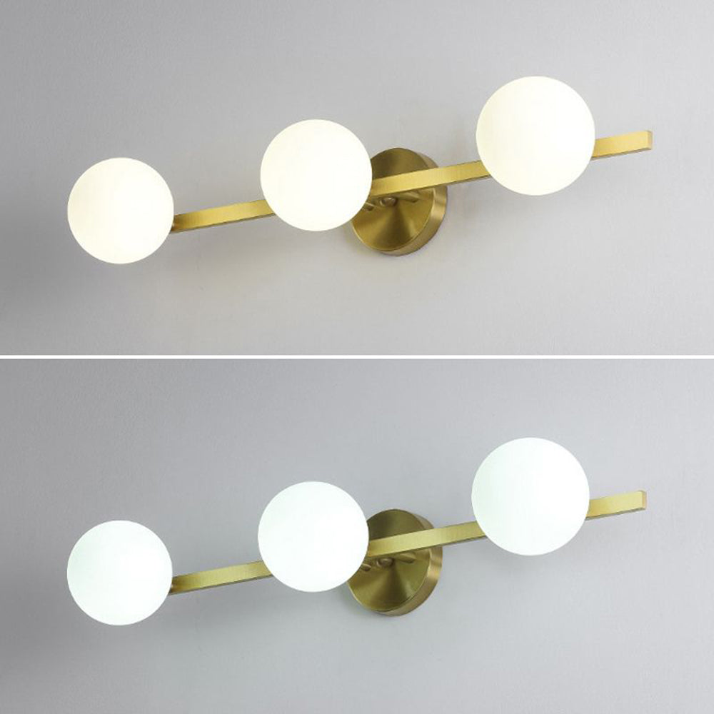 Valentina Minimalismo LED Piccolo Applique Lineare Metallo/Vetro Oro Bagno