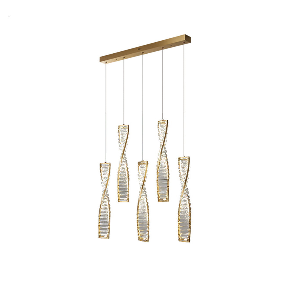 Kristy Moderne LED Spirale Lampade a Sospensione Metallo Nero/Oro Spirale Soggiorno/Camera da Letto