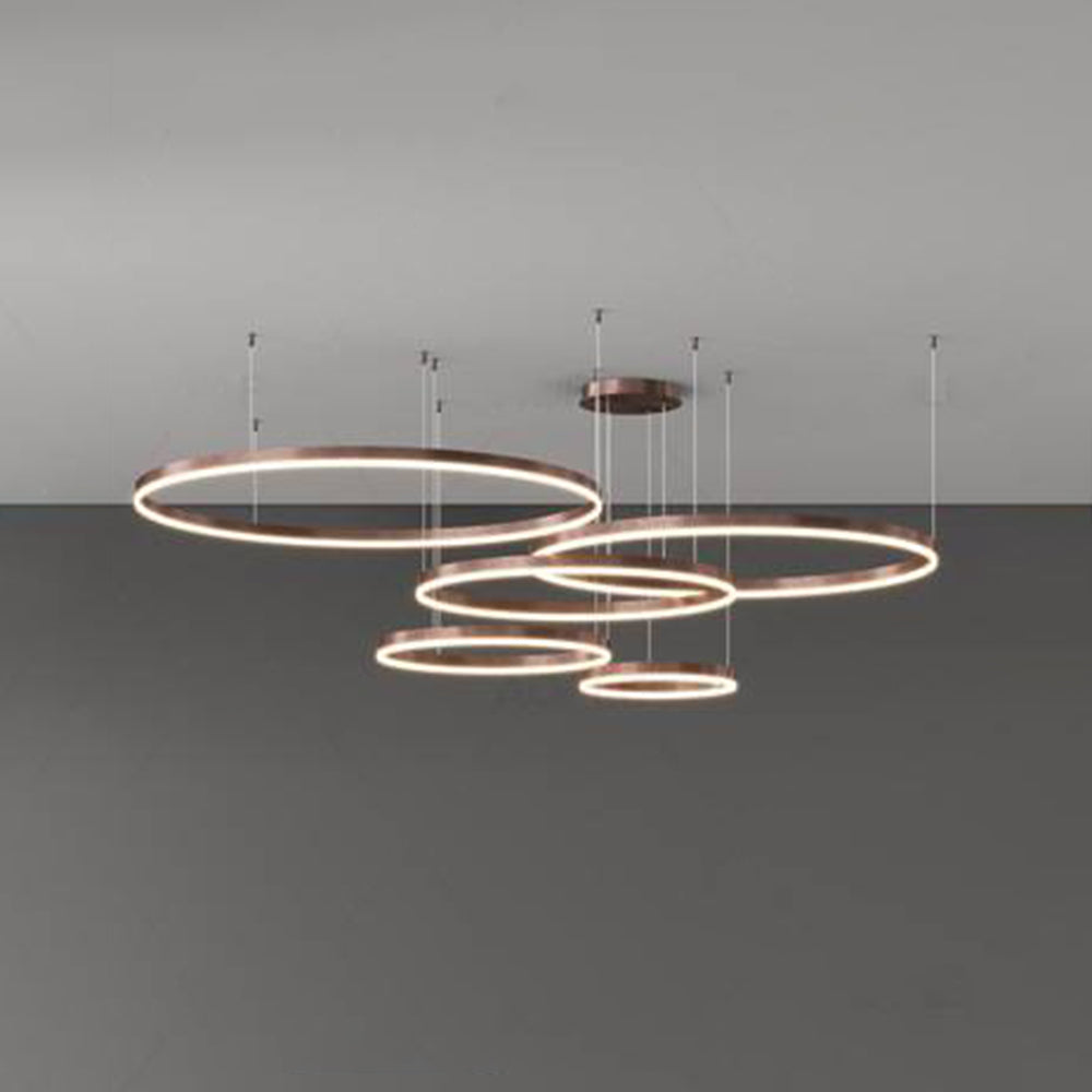 Arisha Lampada a Sospensione Metallo Nero/Oro/Caffè Tir-Cerchio Moderna