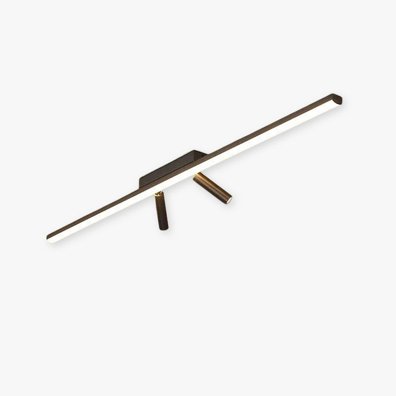 Aim Moderno LED Plafoniera Nero Lineare Semplice
