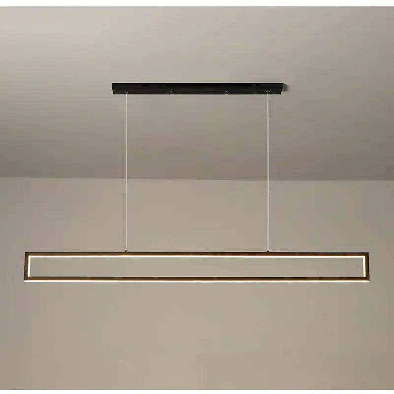 Edge Minimalista LED Lampada a Sospensione Metallo Rettangolare Verticale