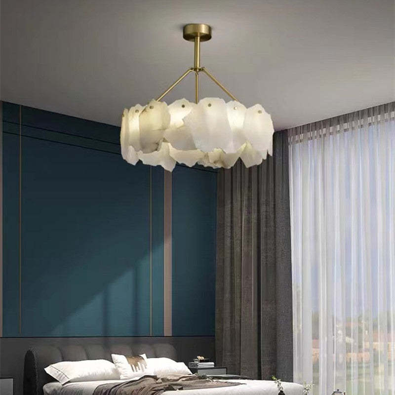 Marilyn Moderna LED Lampada a Sospensione Metallo Marmo Oro Rotondo Soggiorno/Camera da Letto
