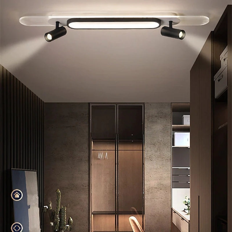 Aim Moderne LED Skateboard Rettangolare LED Plafoniere Metallo/Acrilico Nero/Bianco Soggiorno/Camera da Letto