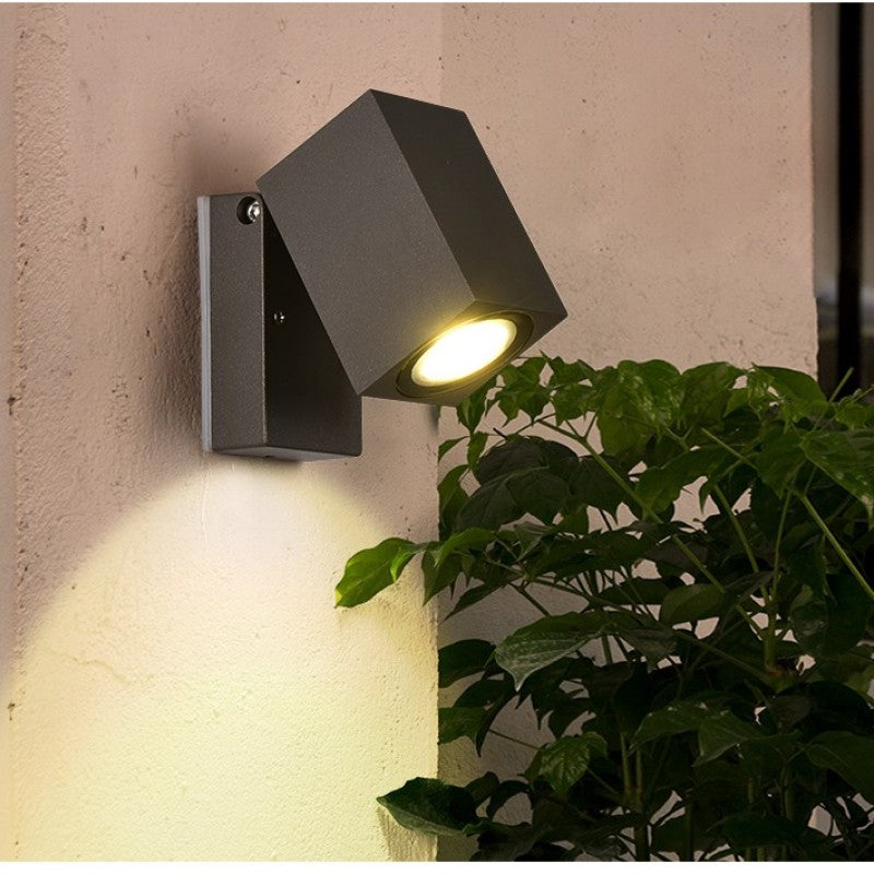 Ray Moderne LED Lampada da Esterno Metallo Nero Ruotabile